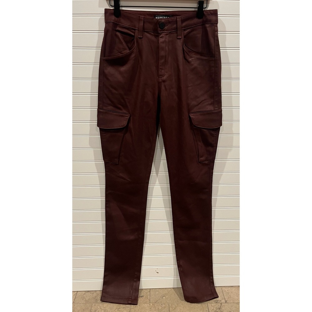 Monfrère Preston Coated Cargo Jeans‎ - Coated Merlot - Size 30 x34